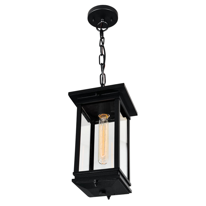 Cwi Lighting 0422P7-1-101  Oakwood Outdoor Black