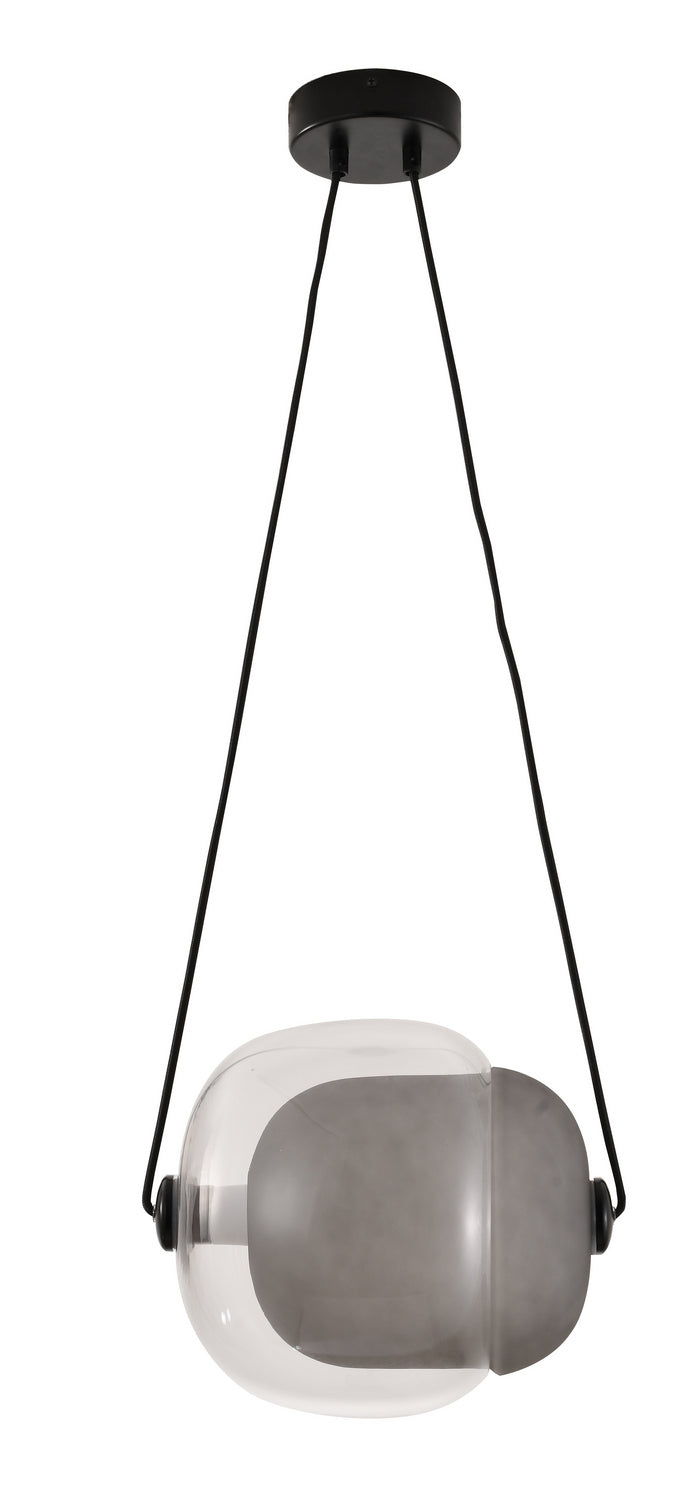 Bethel International DLS38P12SM Pendant Light - Smoke & Clear & Black