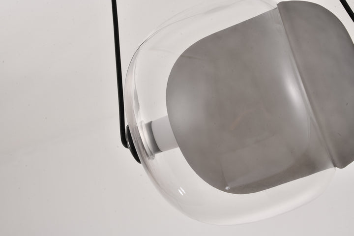 Bethel International DLS38P12SM Pendant Light - Smoke & Clear & Black