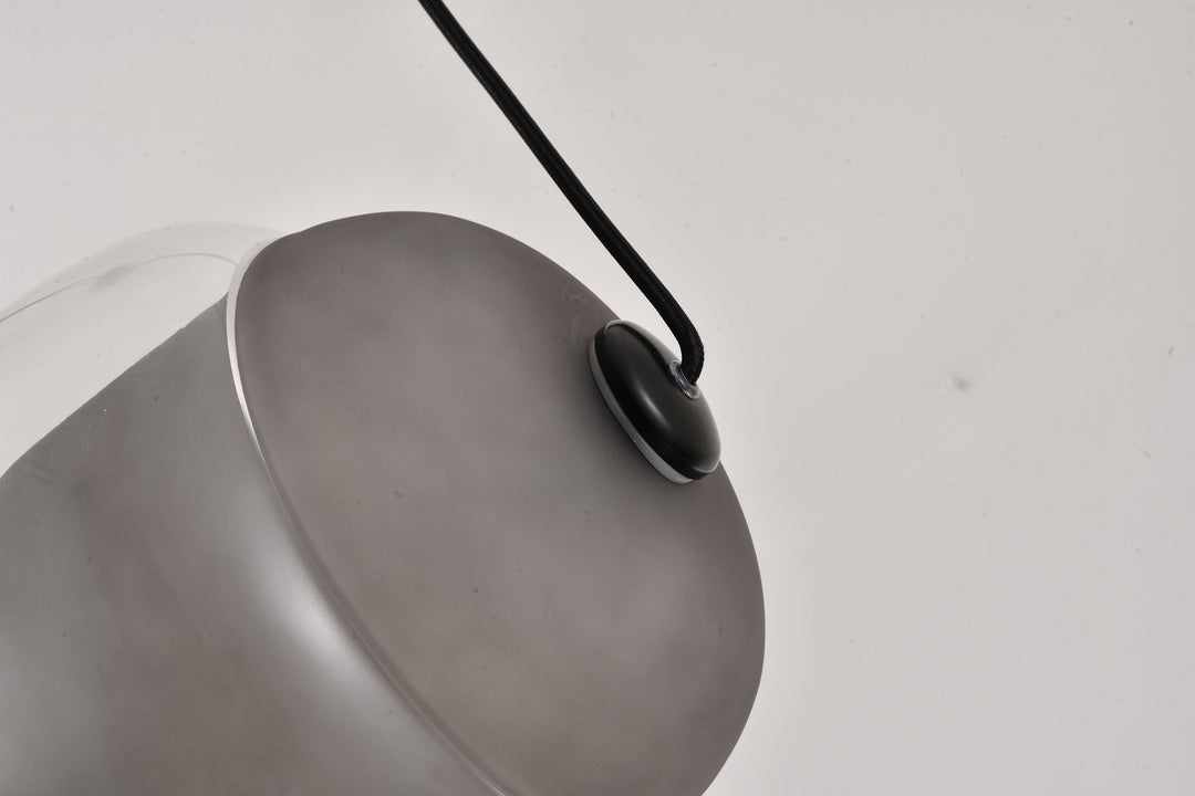 Bethel International DLS38P12SM Pendant Light - Smoke & Clear & Black
