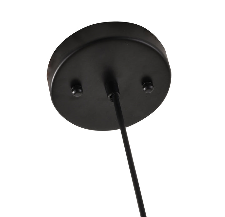 Bethel International DLS49P8A Pendant Light - Black & Amber