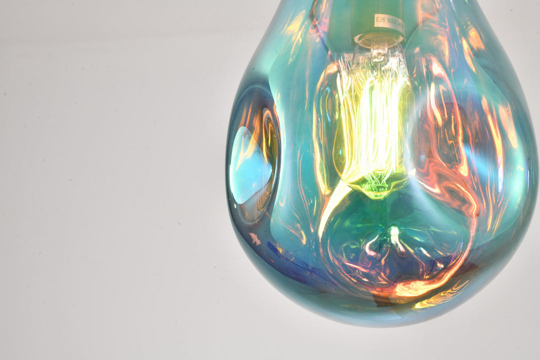Bethel International DLS49P8B Pendant Light - Black & Blue