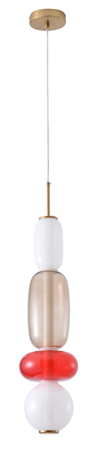 Bethel International DLS33P26WGR Pendant Light - White,  Grey,  Red