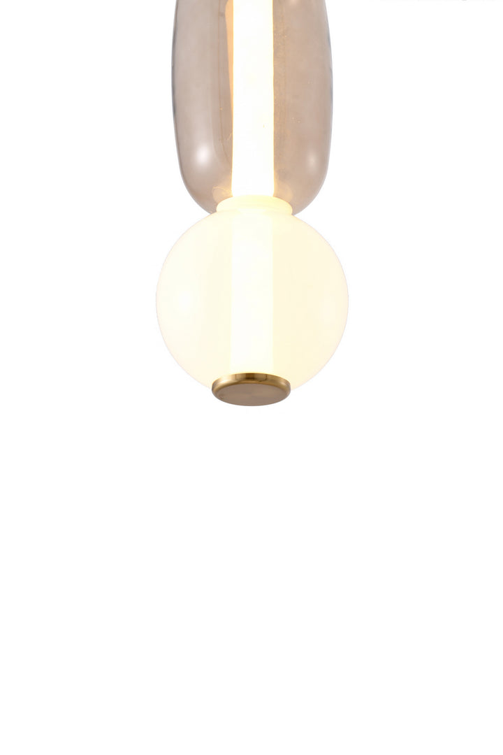 Bethel International DLS34P15WG Pendant Light - White & Grey