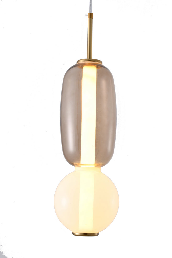 Bethel International DLS34P15WG Pendant Light - White & Grey