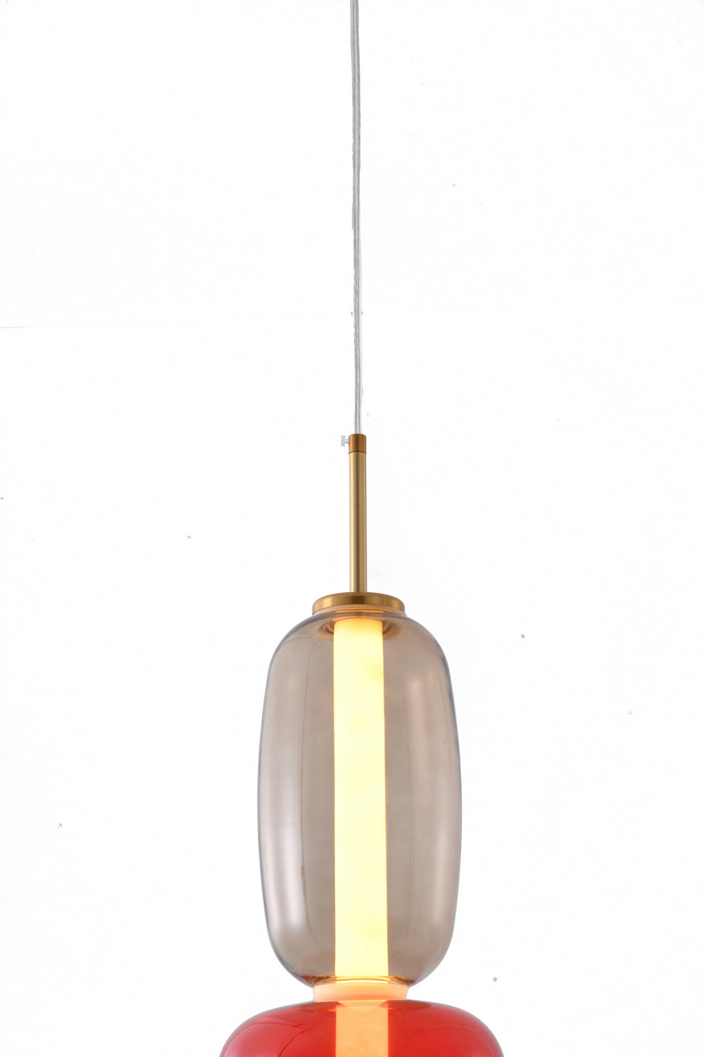 Bethel International DLS37P17WGR Pendant Light - White,  Grey,  & Red
