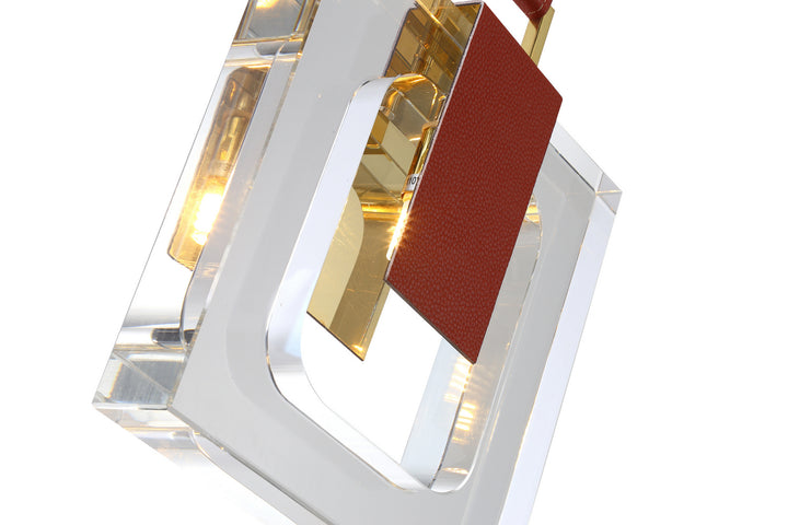 Bethel International ZD01P11O Pendant Light - Gold & Red