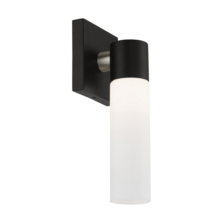 Livex Aero 10101-04 Wall Sconce Light - Black w/ Brushed Nickel