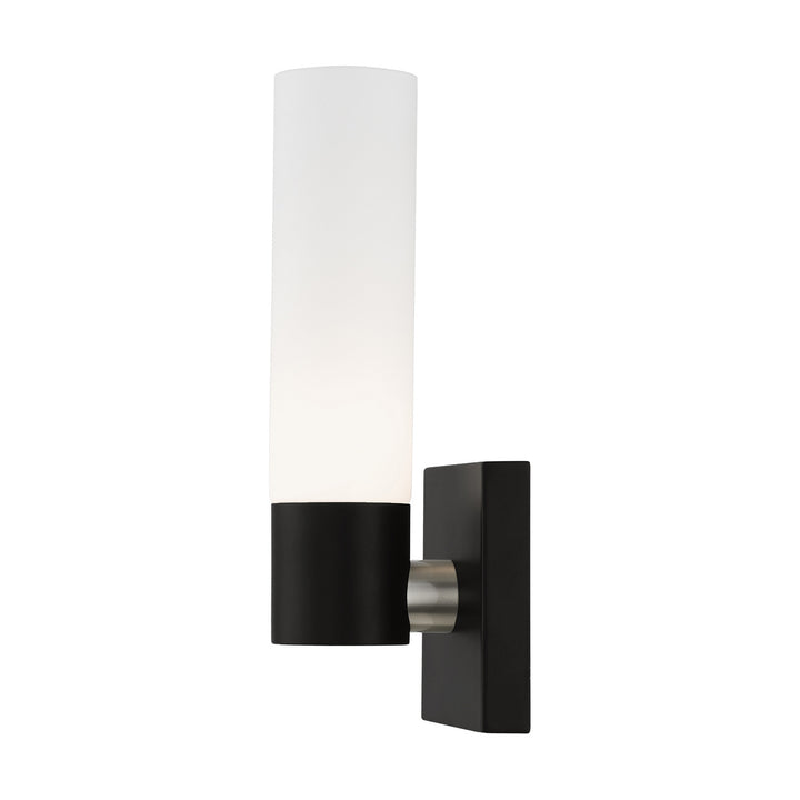 Livex Aero 10101-04 Wall Sconce Light - Black w/ Brushed Nickel