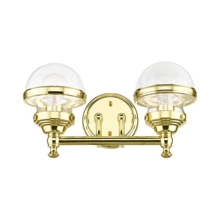 Livex Oldwick 17412-02 Bath Vanity Light 15 in. wide - Polished Brass