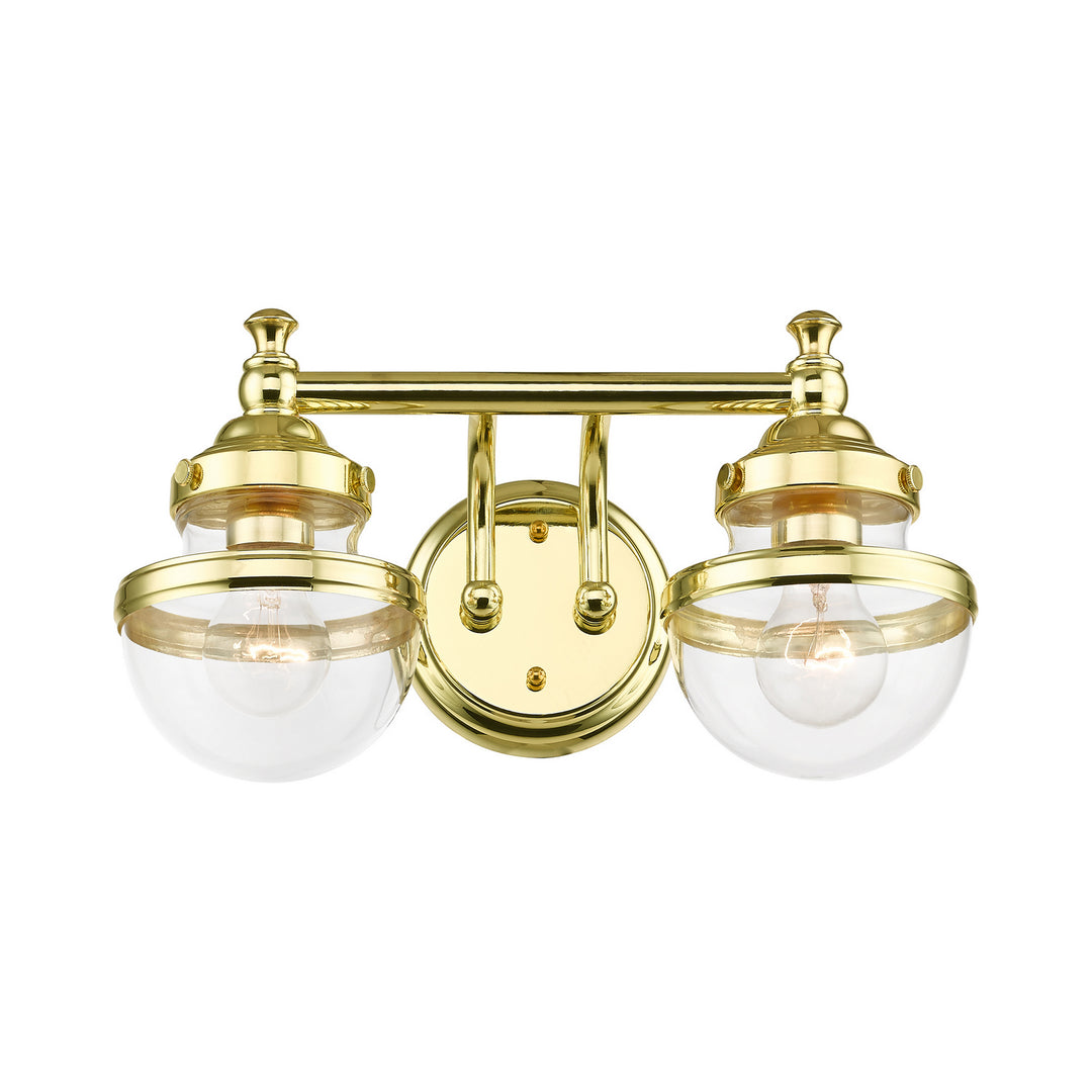 Livex Oldwick 17412-02 Bath Vanity Light 15 in. wide - Polished Brass