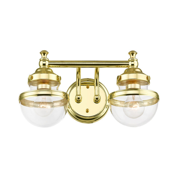 Livex Oldwick 17412-02 Bath Vanity Light 15 in. wide - Polished Brass