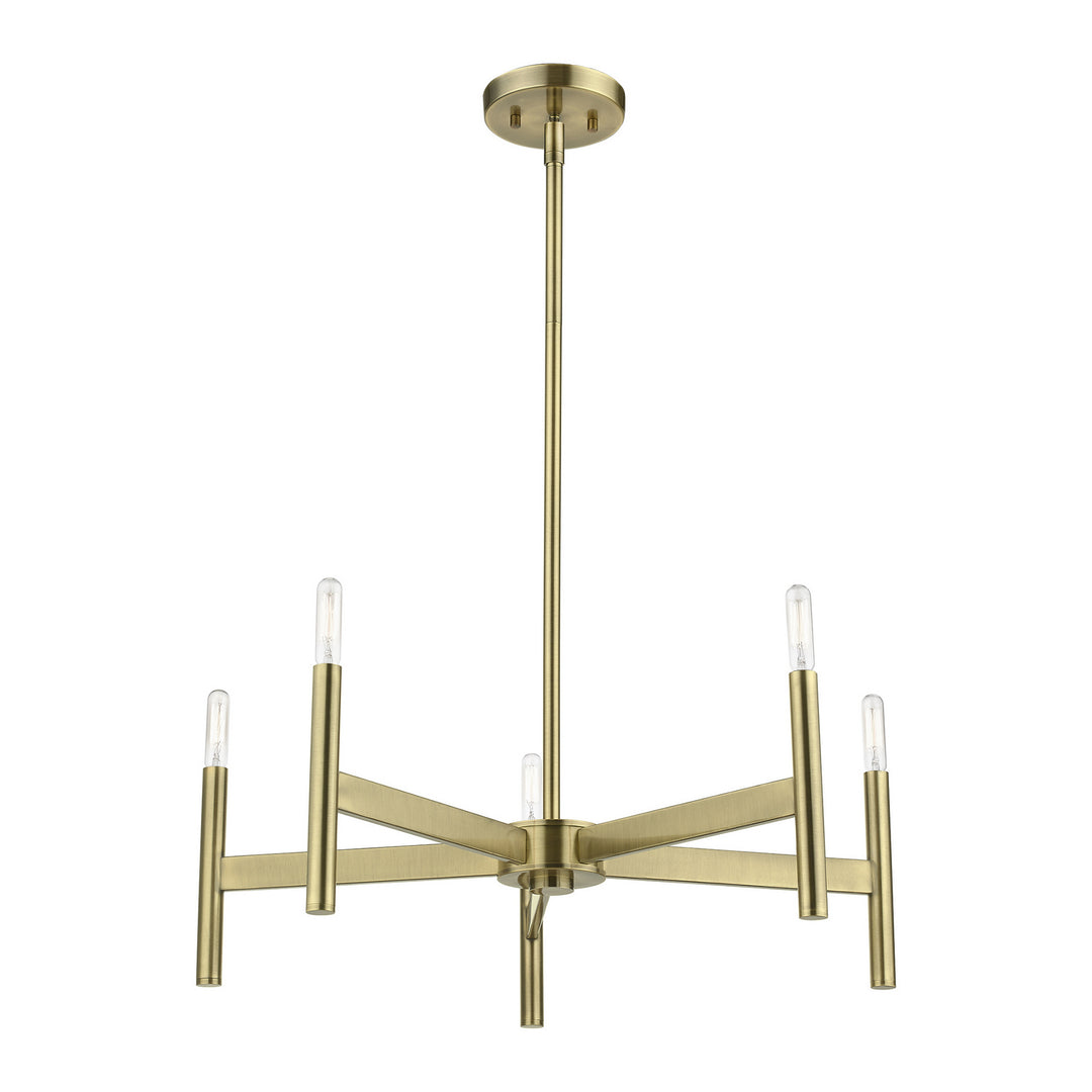 Livex Copenhagen 51175-01 Chandelier Light - Antique Brass