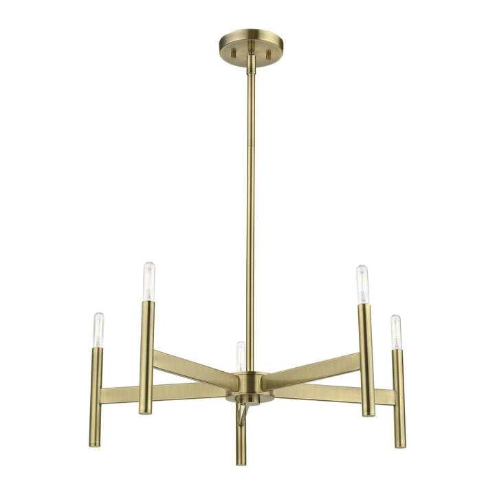 Livex Copenhagen 51175-01 Chandelier Light - Antique Brass