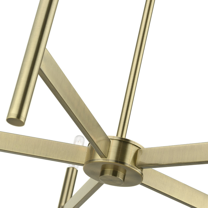Livex Copenhagen 51175-01 Chandelier Light - Antique Brass