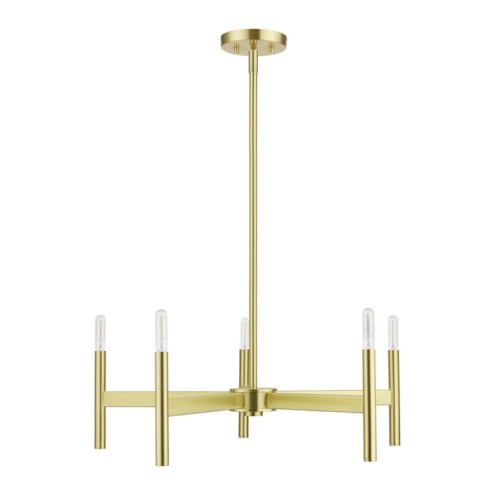 Livex Copenhagen 51175-12 Chandelier Light - Satin Brass