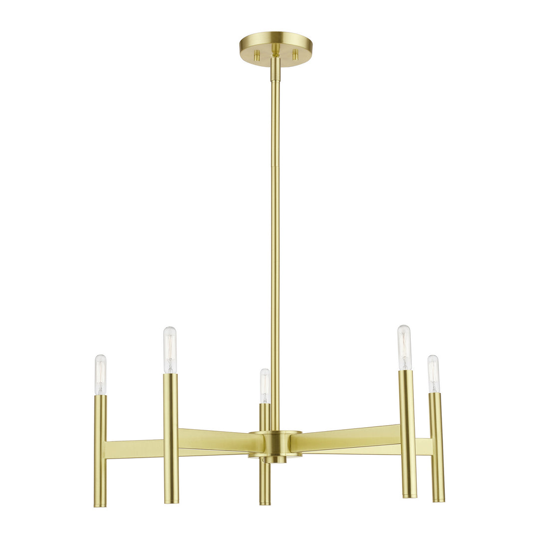 Livex Copenhagen 51175-12 Chandelier Light - Satin Brass