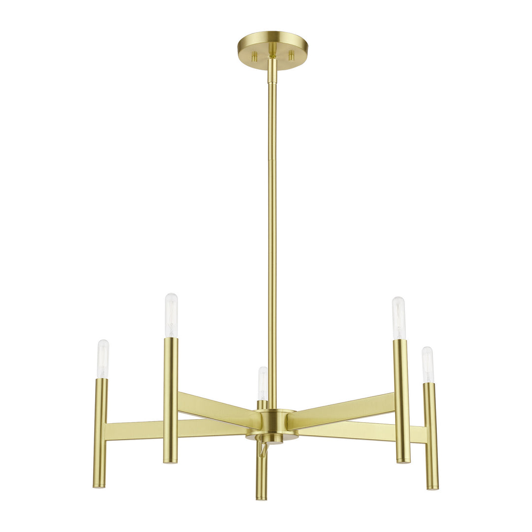 Livex Copenhagen 51175-12 Chandelier Light - Satin Brass