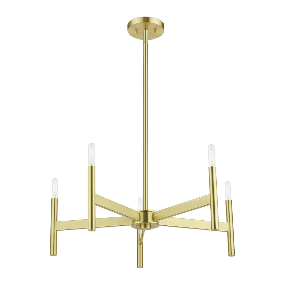 Livex Copenhagen 51175-12 Chandelier Light - Satin Brass