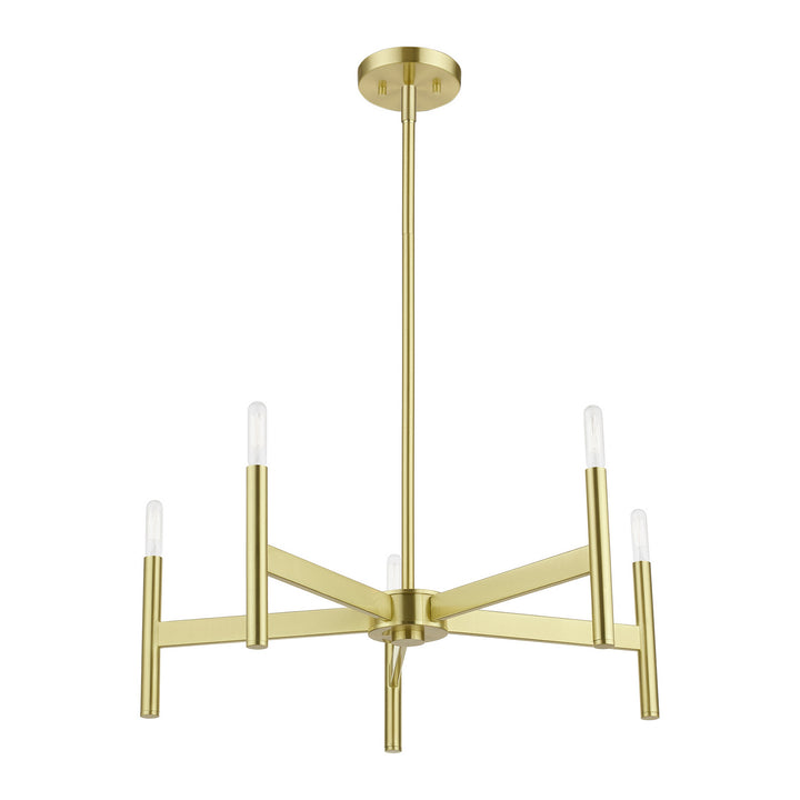 Livex Copenhagen 51175-12 Chandelier Light - Satin Brass