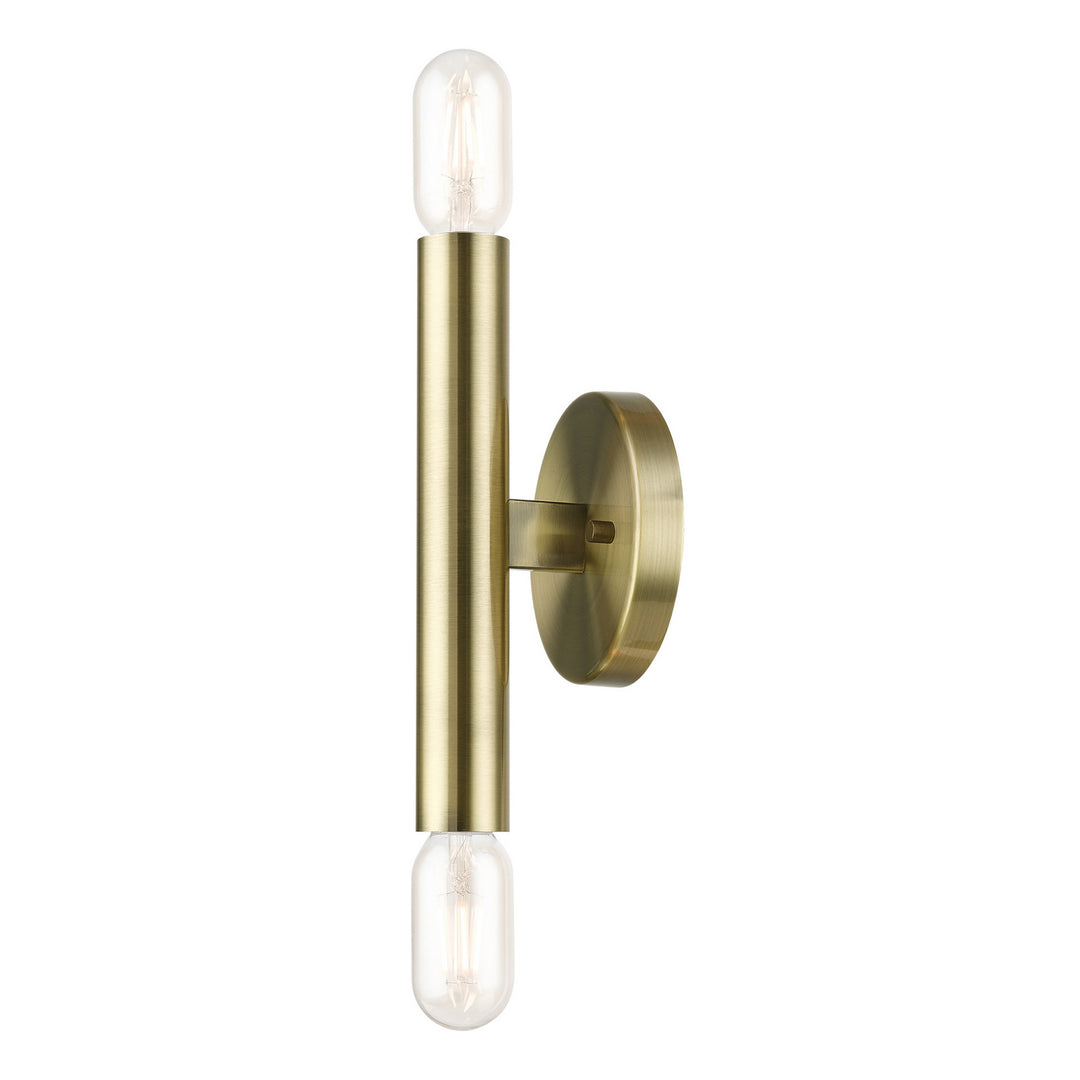 Livex Copenhagen 51132-01 Wall Sconce Light - Antique Brass