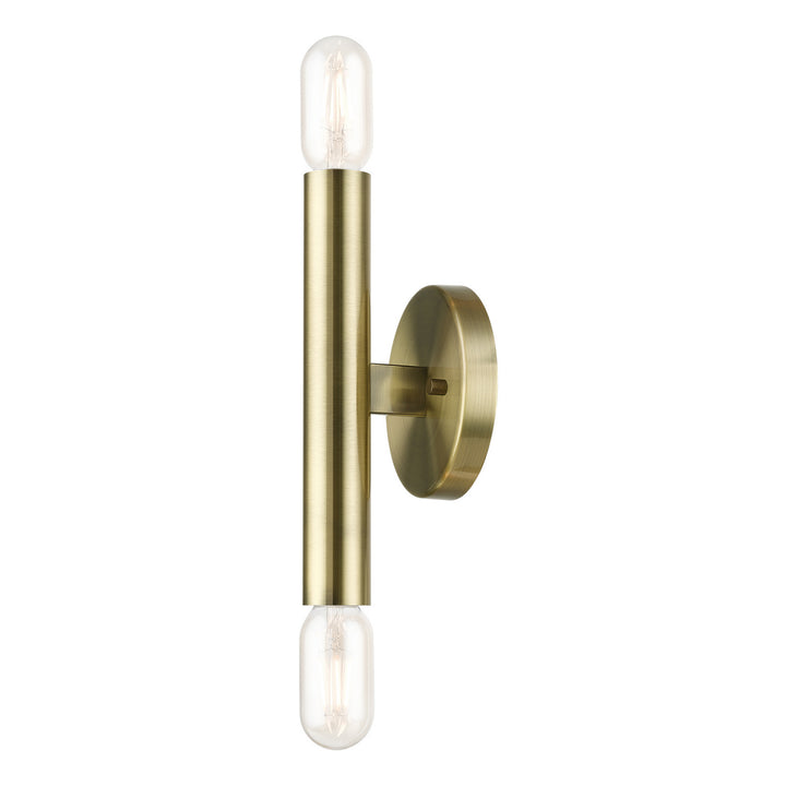 Livex Copenhagen 51132-01 Wall Sconce Light - Antique Brass