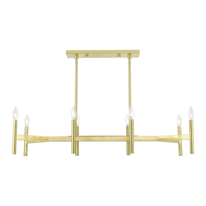Livex Copenhagen 51178-12 Pendant Light - Satin Brass