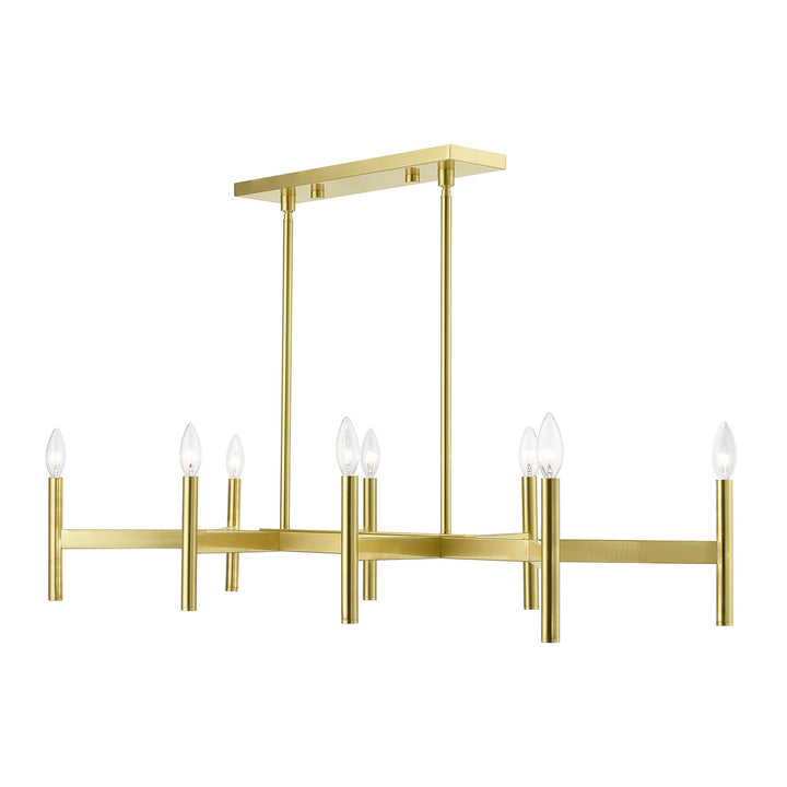 Livex Copenhagen 51178-12 Pendant Light - Satin Brass