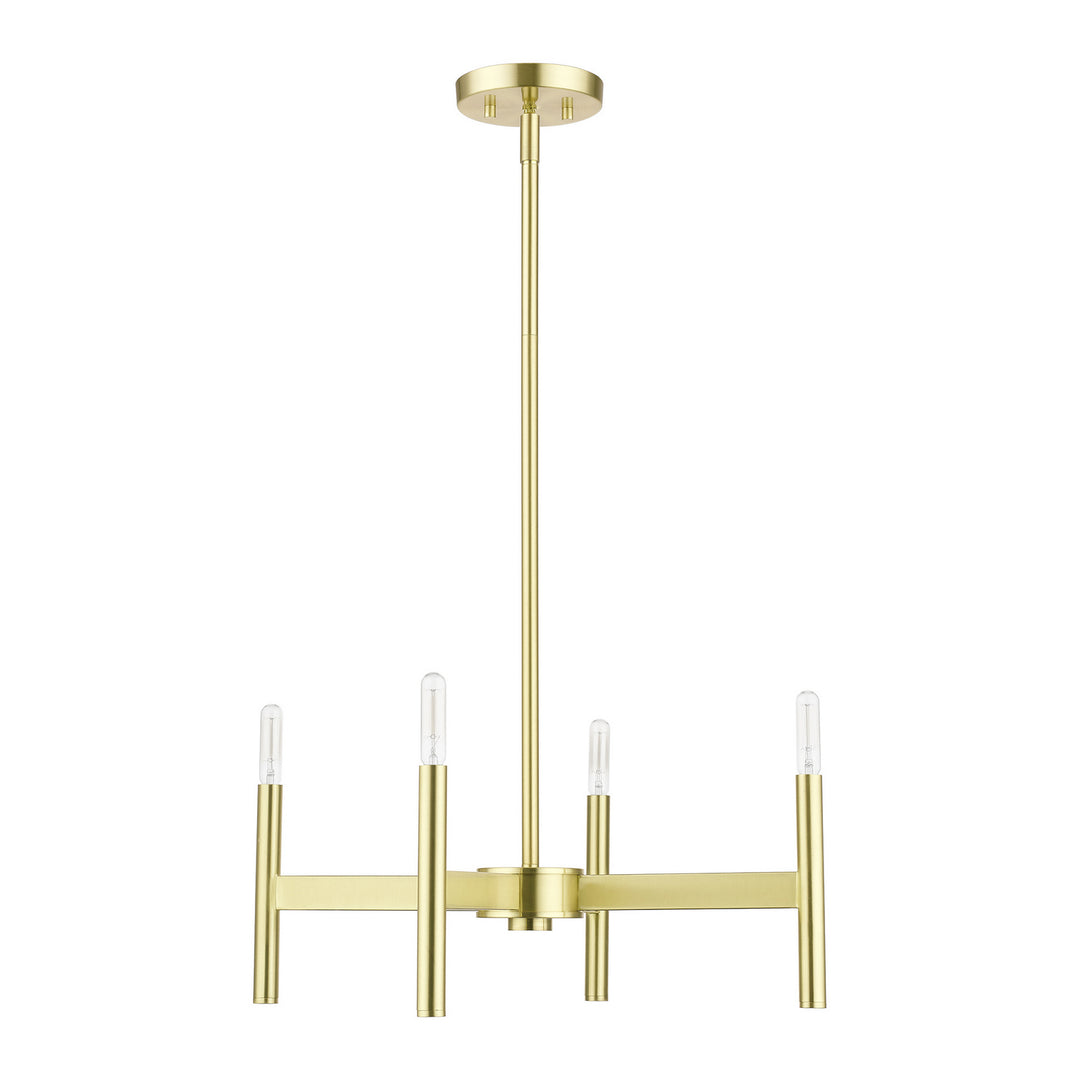 Livex Copenhagen 51174-12 Chandelier Light - Satin Brass