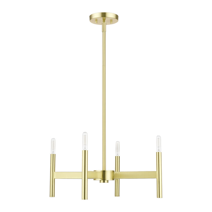 Livex Copenhagen 51174-12 Chandelier Light - Satin Brass