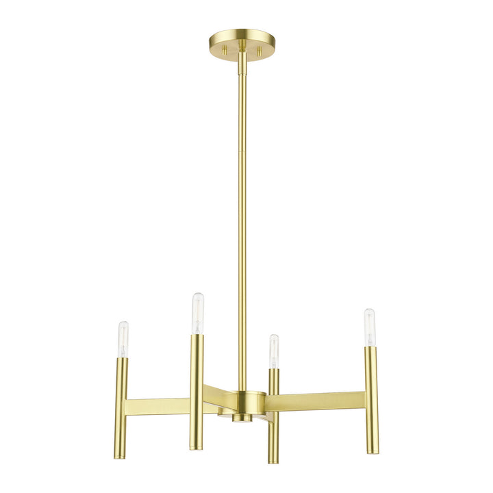 Livex Copenhagen 51174-12 Chandelier Light - Satin Brass