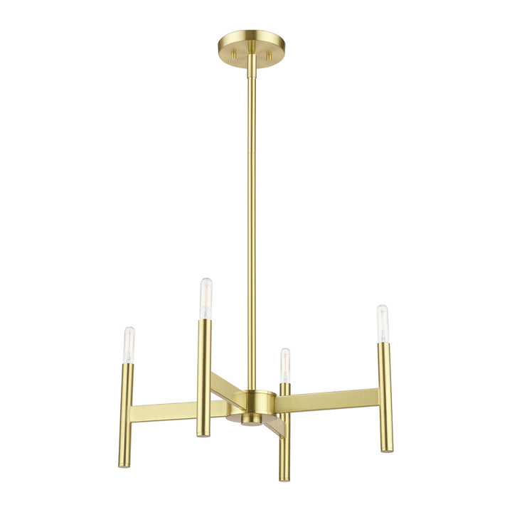 Livex Copenhagen 51174-12 Chandelier Light - Satin Brass