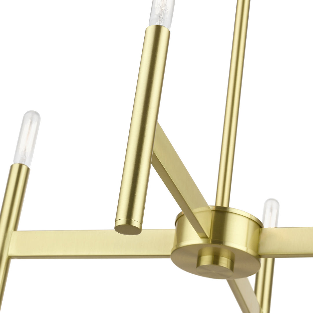Livex Copenhagen 51174-12 Chandelier Light - Satin Brass