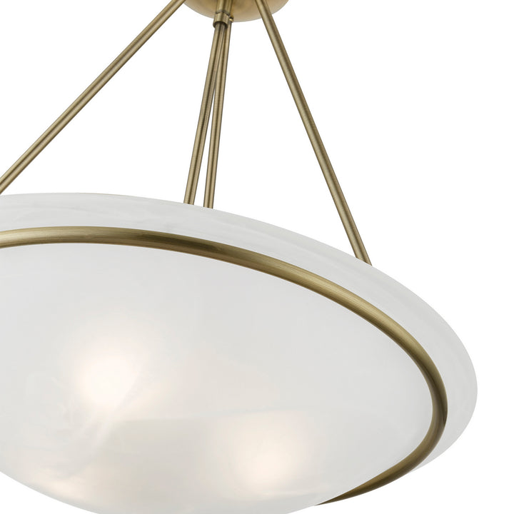 Livex Newburgh 4826-01 Pendant Light - Antique Brass
