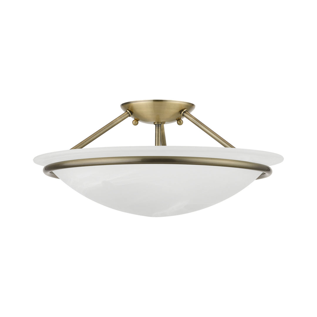 Livex Newburgh 4824-01 Ceiling Light - Antique Brass