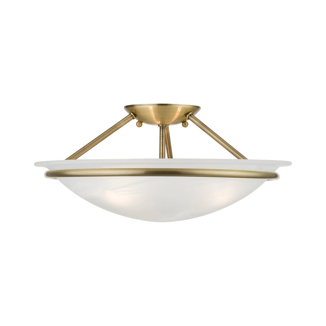 Livex Newburgh 4824-01 Ceiling Light - Antique Brass