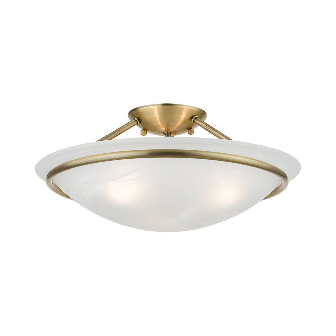 Livex Newburgh 4824-01 Ceiling Light - Antique Brass