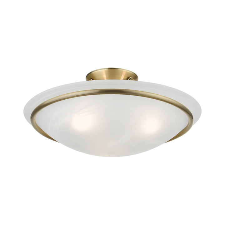 Livex Newburgh 4824-01 Ceiling Light - Antique Brass