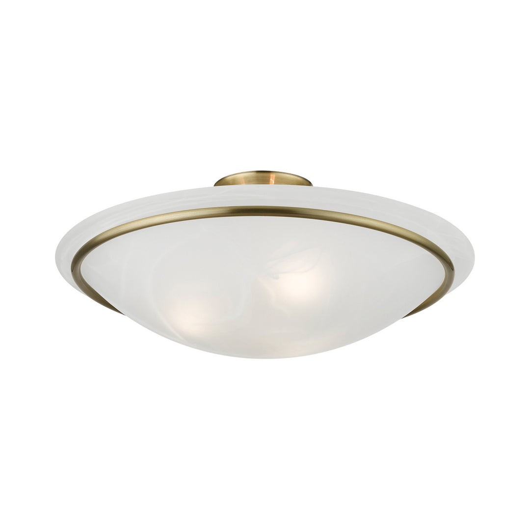 Livex Newburgh 4825-01 Ceiling Light - Antique Brass