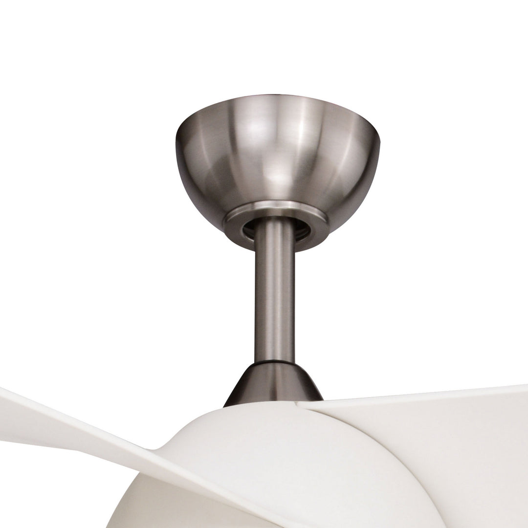 Vaxcel Odell F0091 Ceiling Fan - Brushed Nickel and Matte White, Matte White/