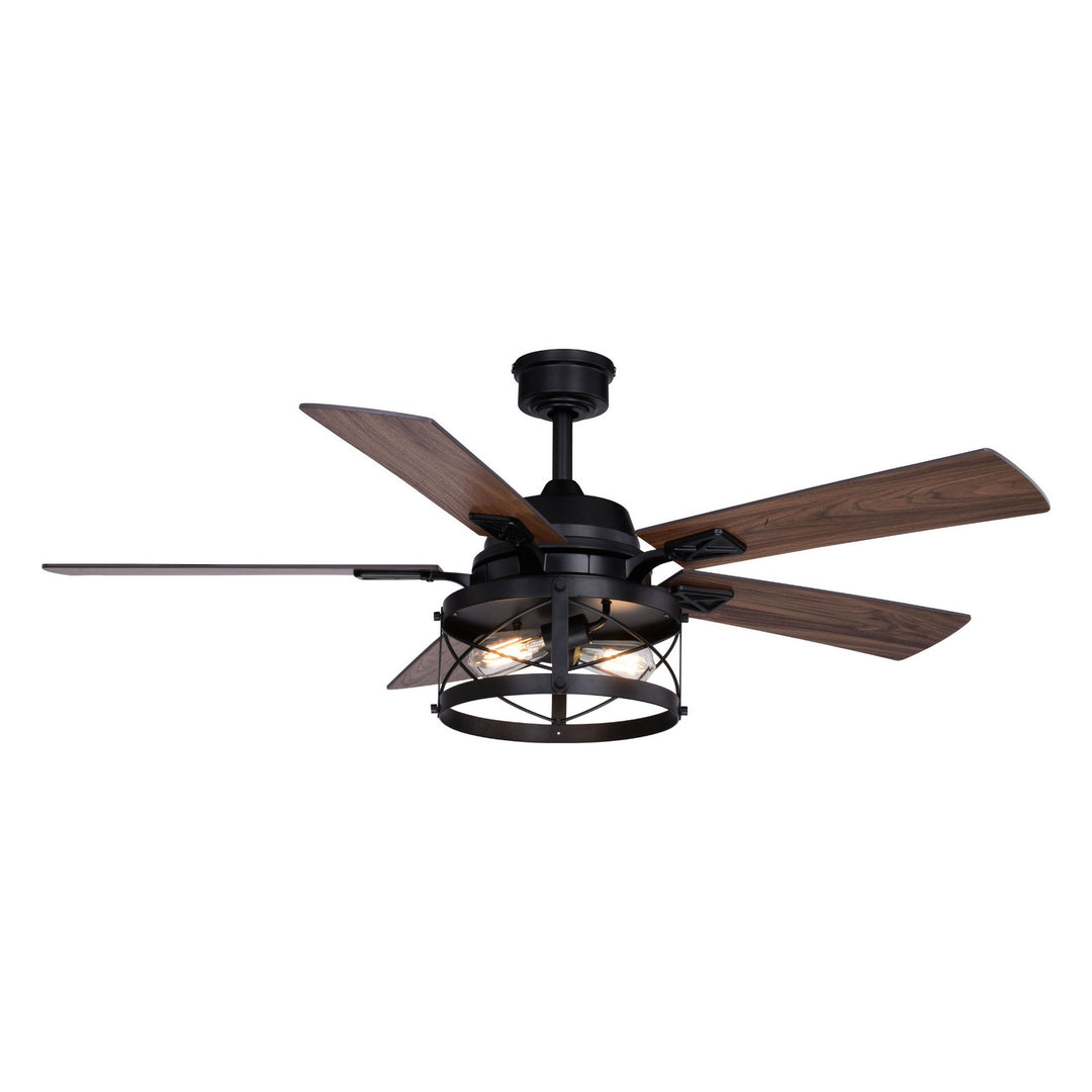 Vaxcel Elburn F0094 Ceiling Fan - Black, Dark Bronze-Walnut/