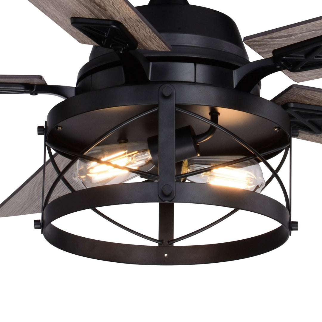 Vaxcel Elburn F0094 Ceiling Fan - Black, Dark Bronze-Walnut/