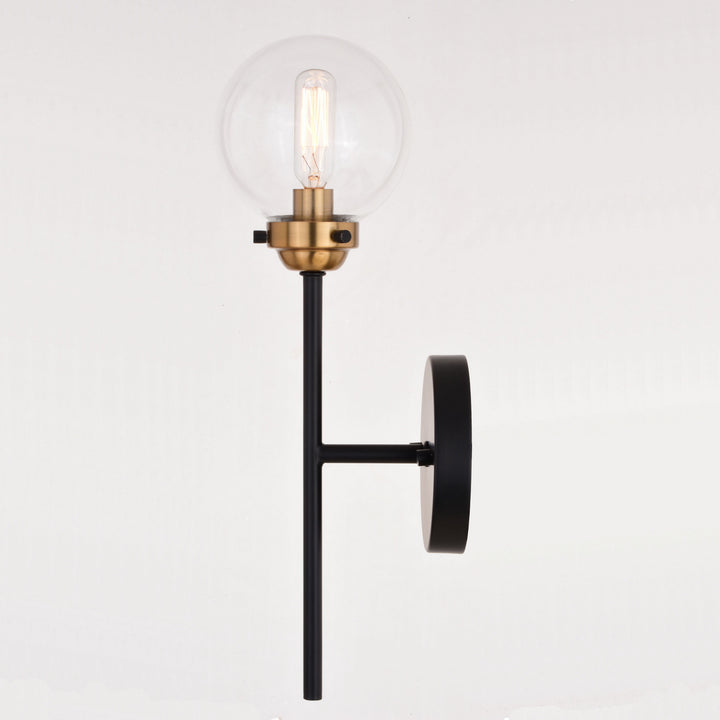 Vaxcel Orbit W0395 Wall Light - Muted Brass and Oil Rubbed Bronze