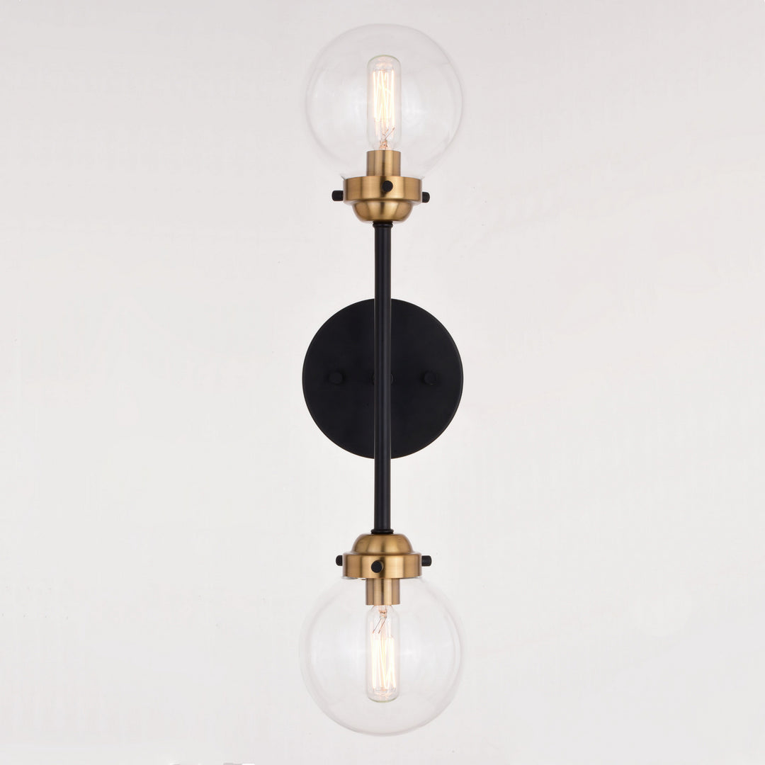 Vaxcel Orbit W0396 Wall Light - Muted Brass and Oil Rubbed Bronze