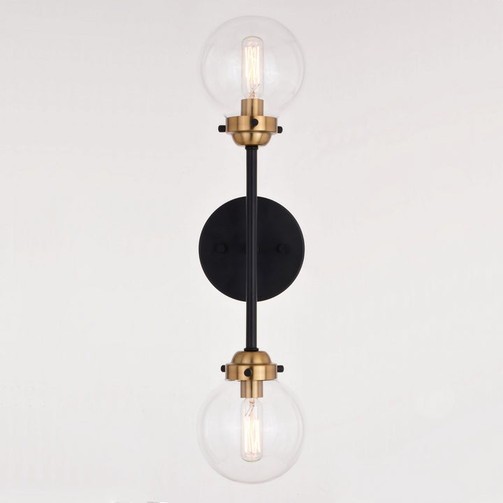 Vaxcel Orbit W0396 Wall Light - Muted Brass and Oil Rubbed Bronze
