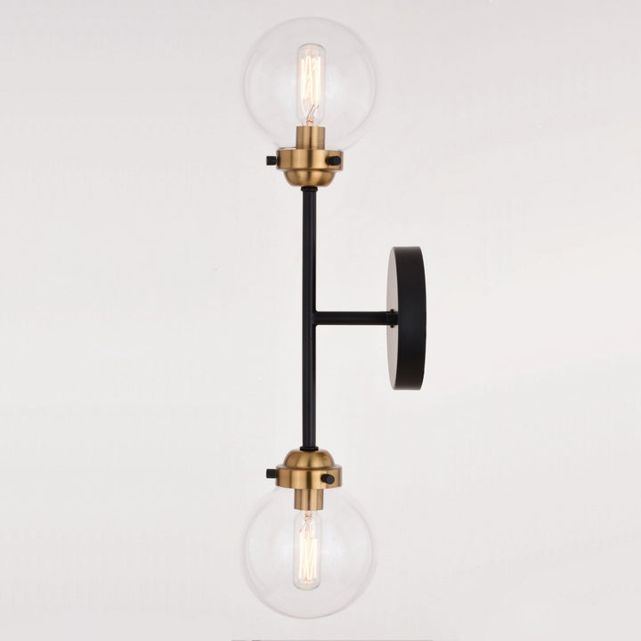 Vaxcel Orbit W0396 Wall Light - Muted Brass and Oil Rubbed Bronze
