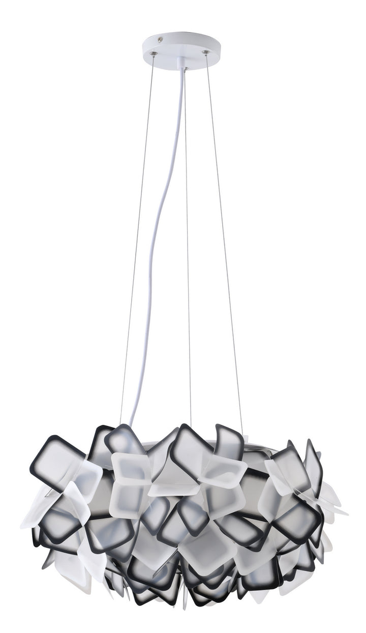 Bethel International DLS46C20B Chandelier Light - White & Black