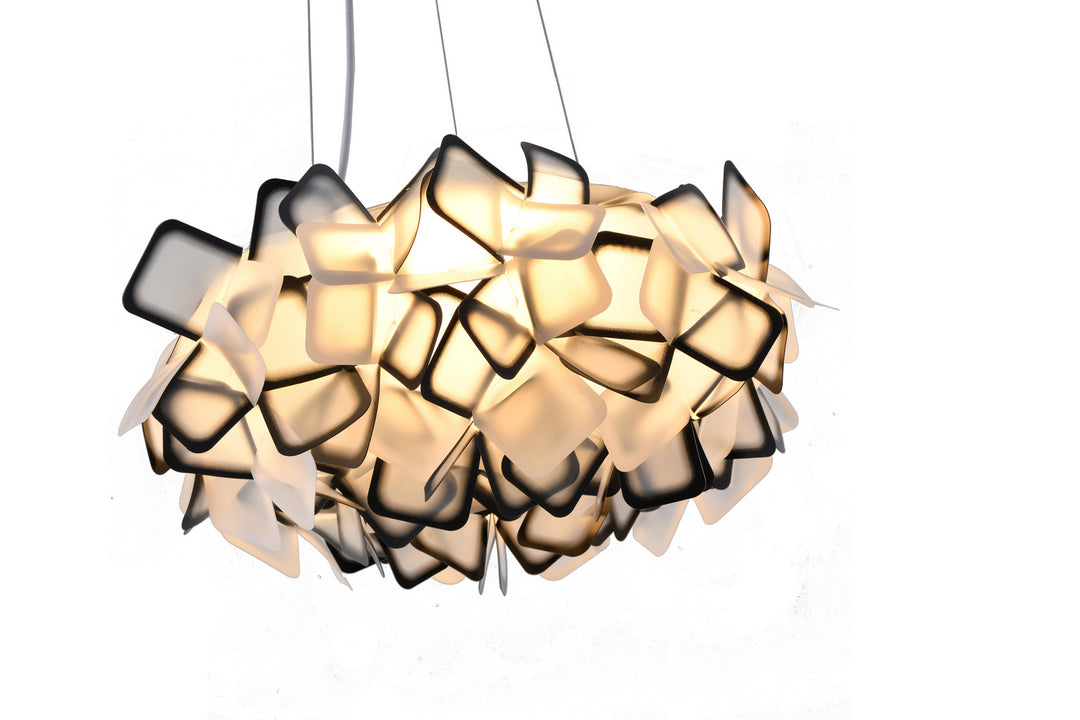 Bethel International DLS46C20B Chandelier Light - White & Black