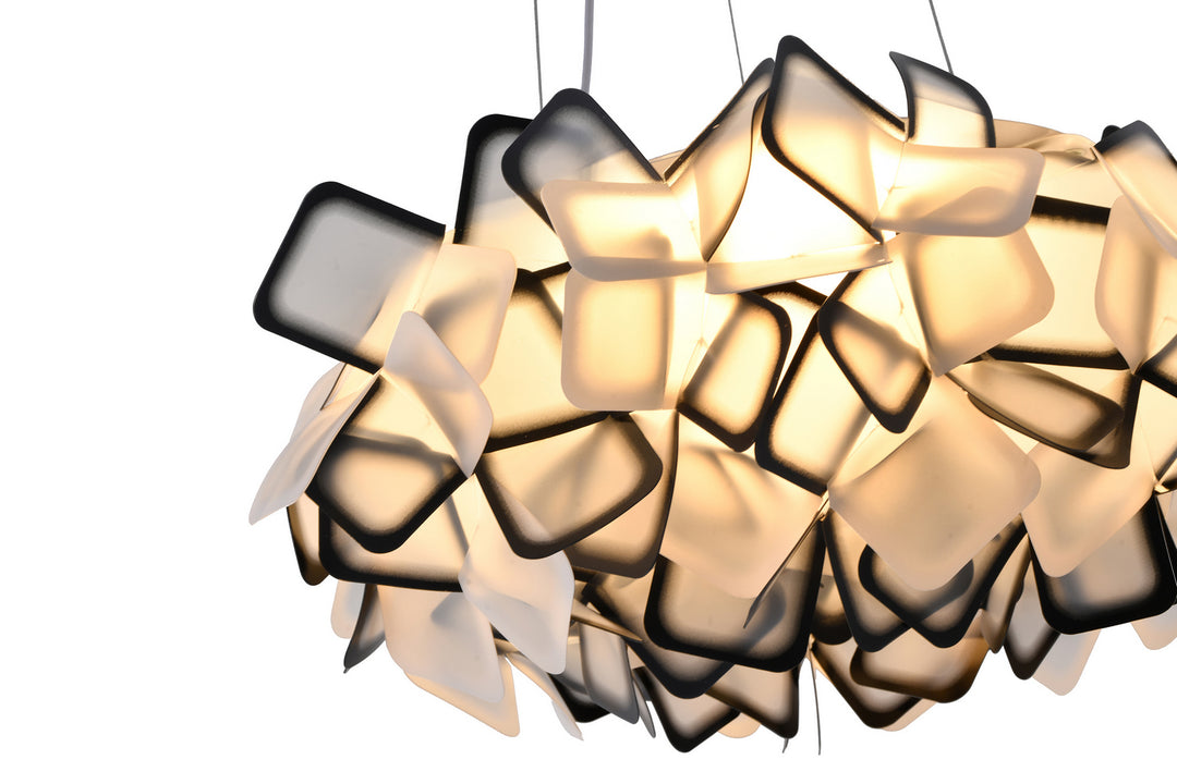 Bethel International DLS46C20B Chandelier Light - White & Black