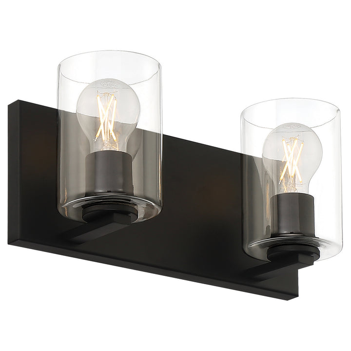 Access Oslo 62581LEDDLP-MBL/CLR Bath Vanity Light 14 in. wide - Matte Black